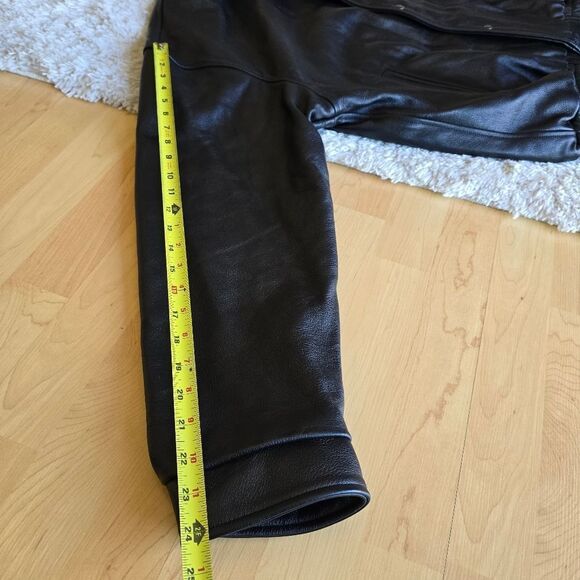 BISHOP Mens Genuine Leather California Highway Patrol Size XXL Black Biker - Picture 8 of 14